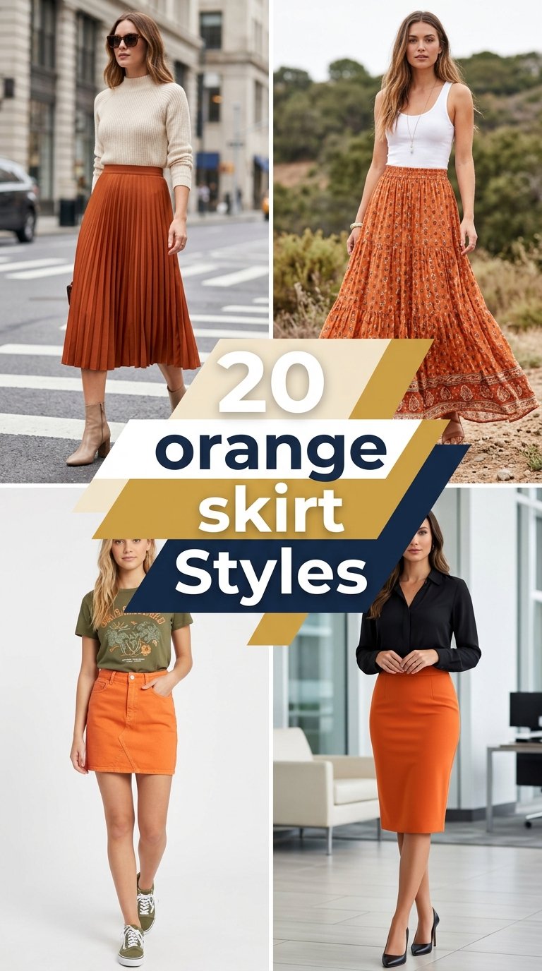 orange skirt Styles