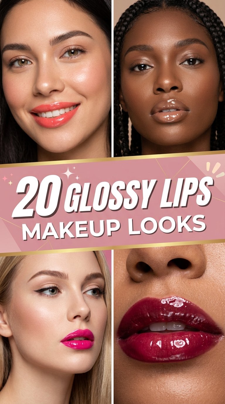 Glossy Lips Makeup Looks