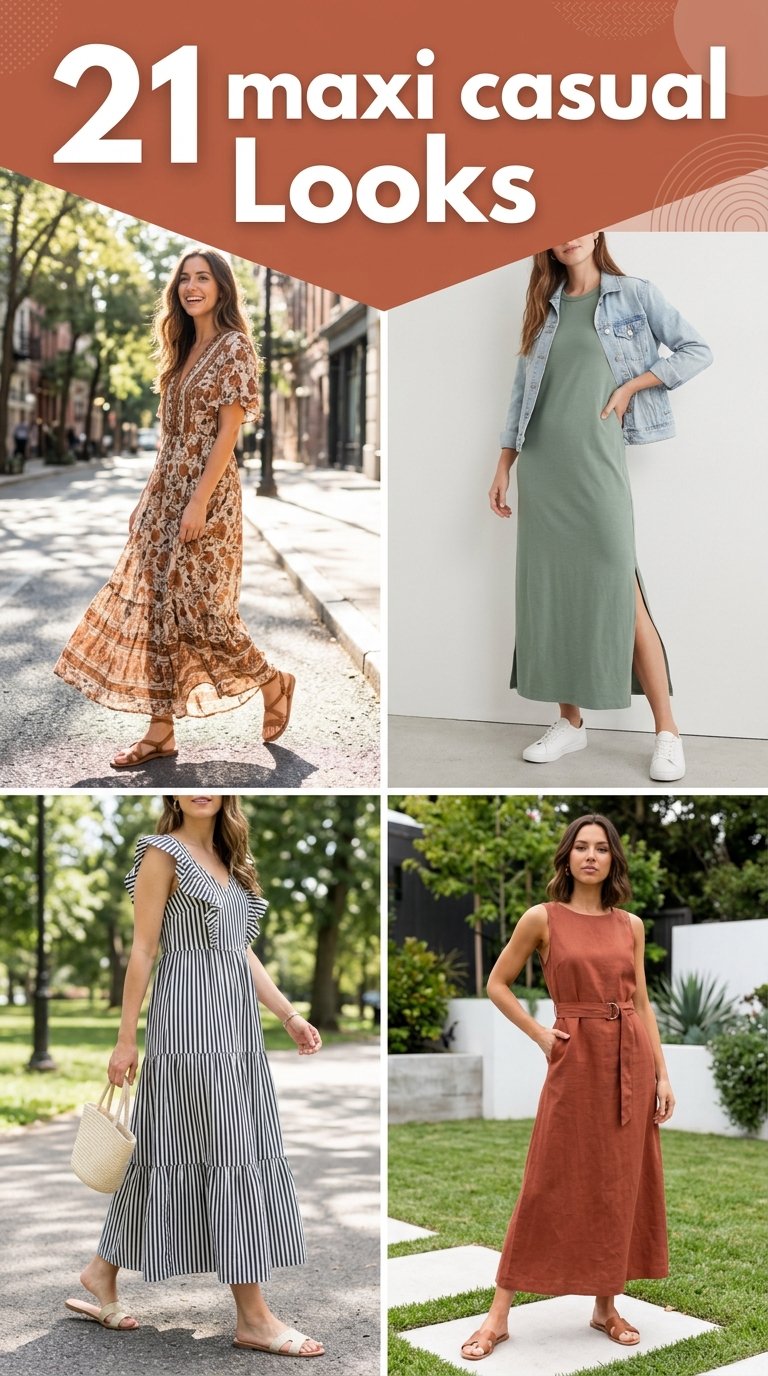 maxi casual Looks