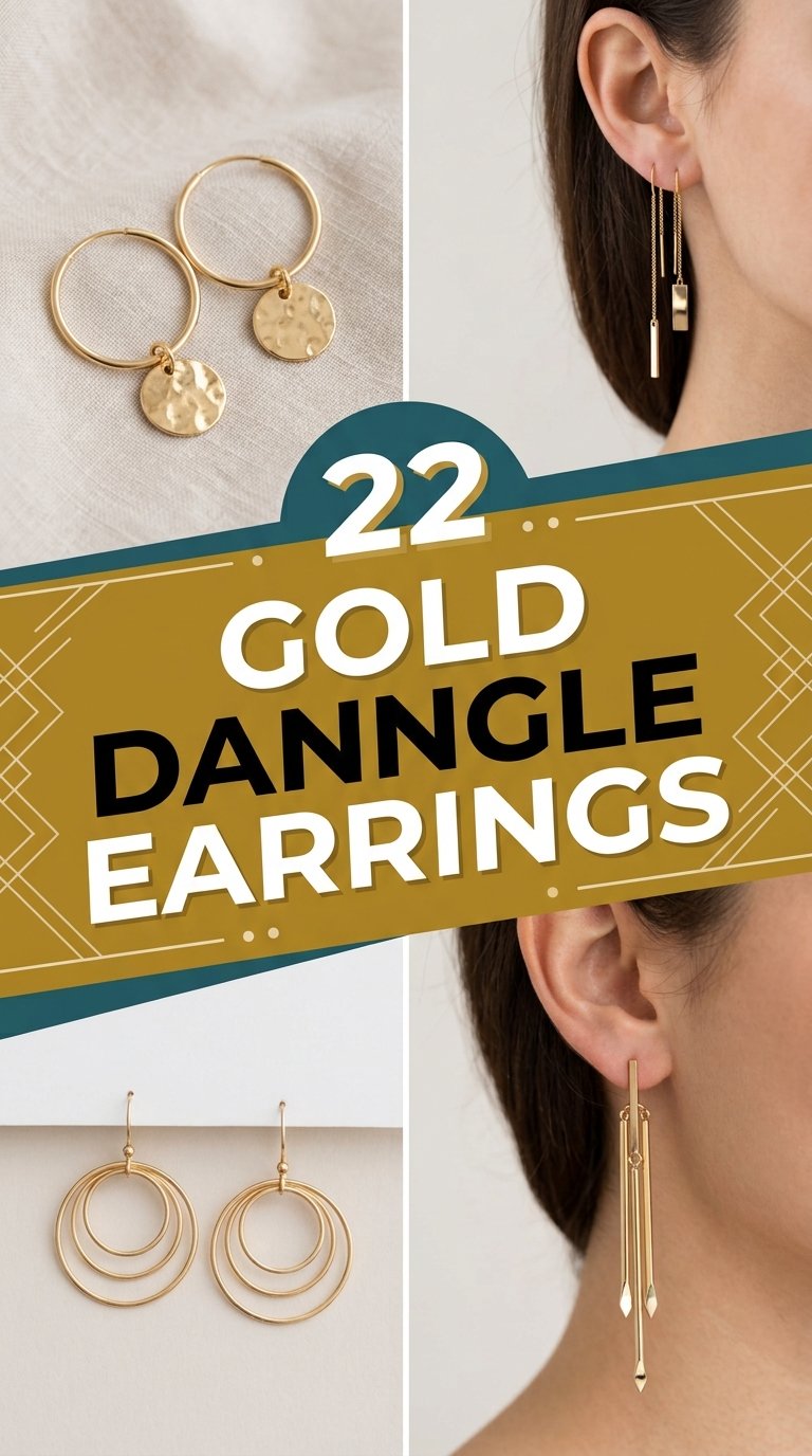gold dangle earrings