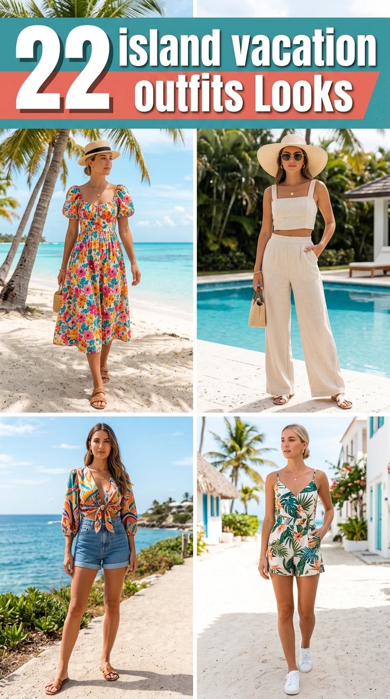 island vacation outfits Looks