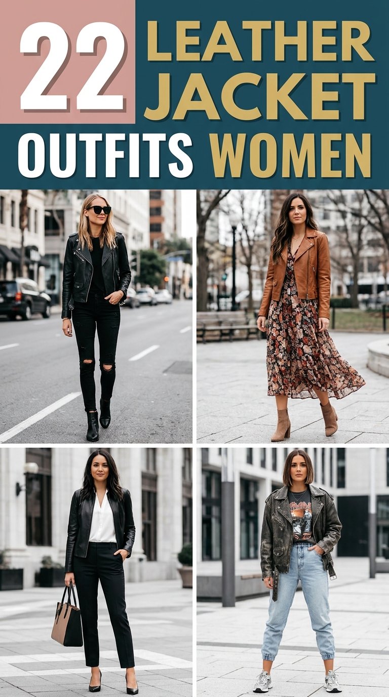 leather jacket outfits women