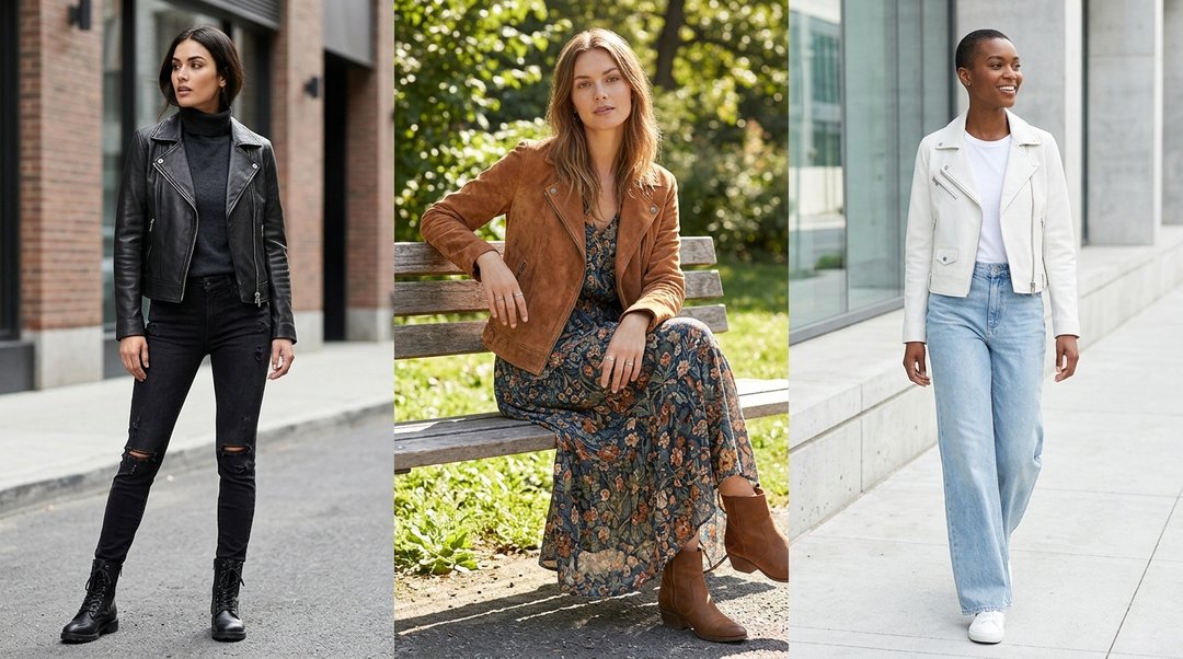 leather jacket outfits women