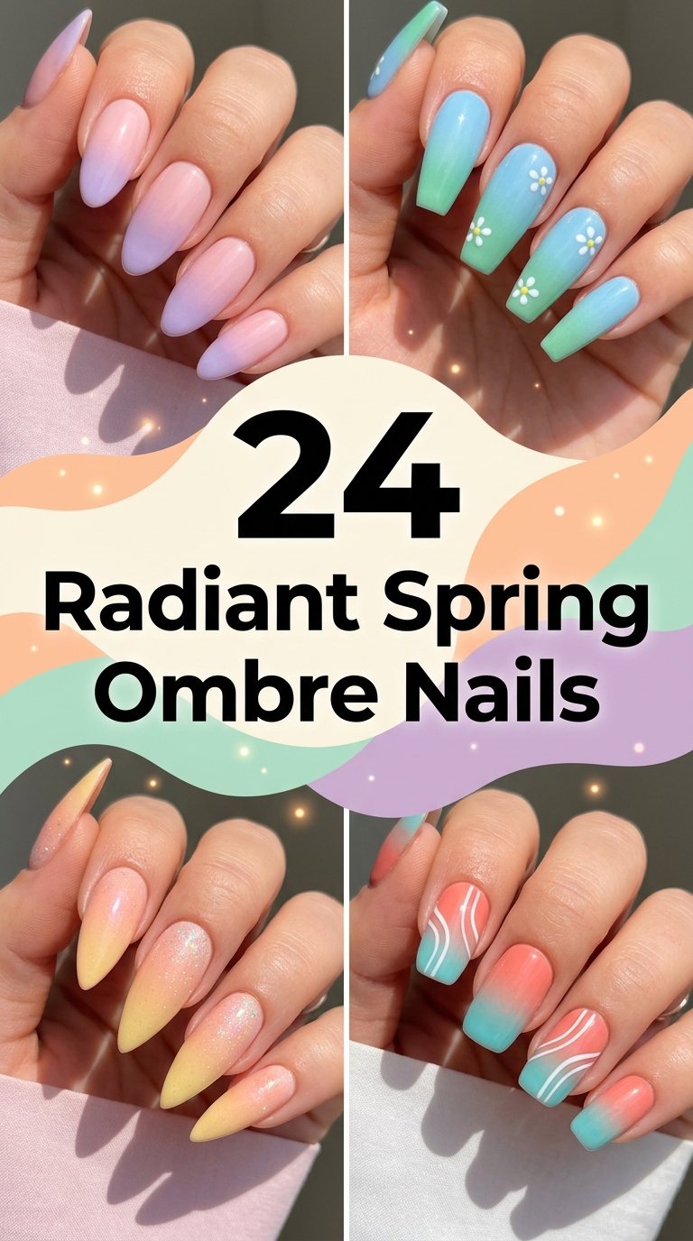 Radiant Spring Ombre Nails
