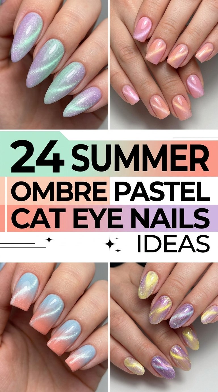 Summer Ombre Pastel Nails