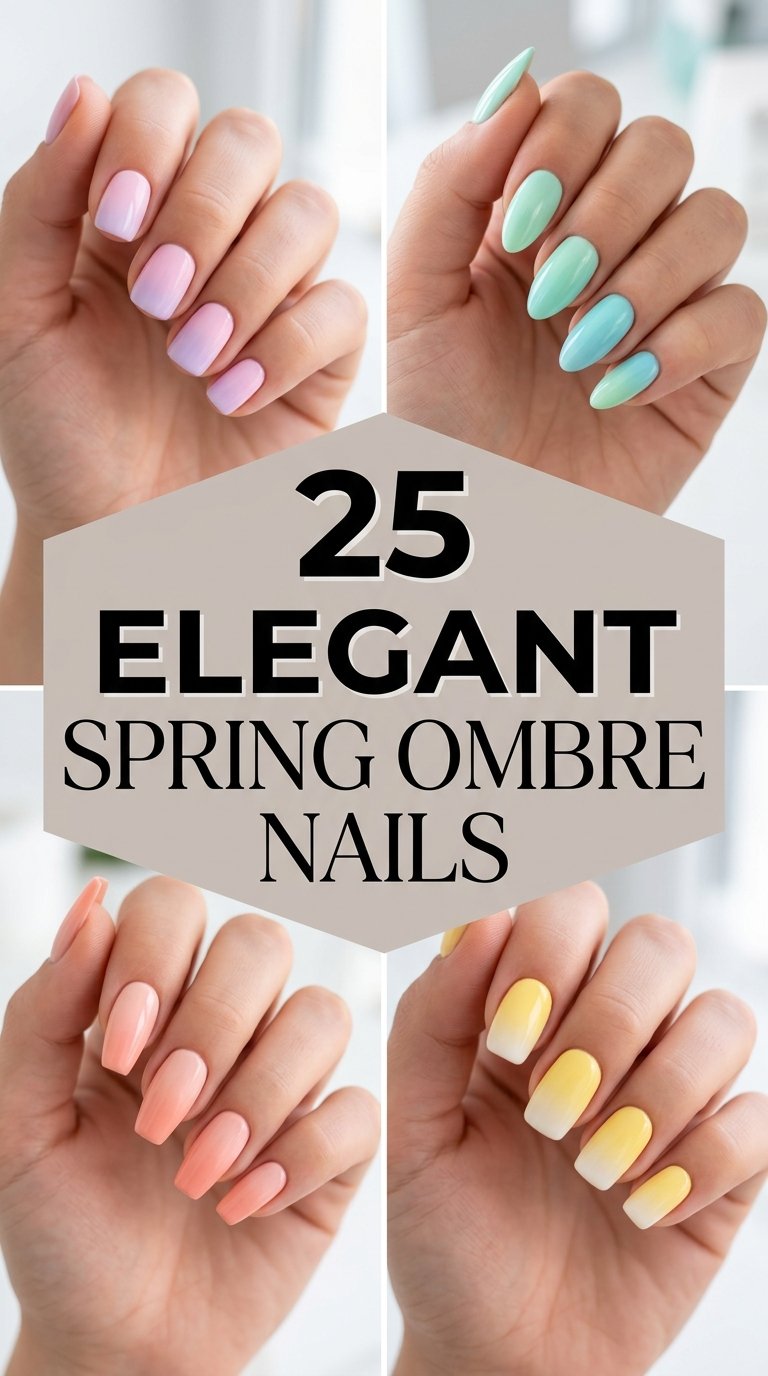 Elegant Spring Ombre Nails
