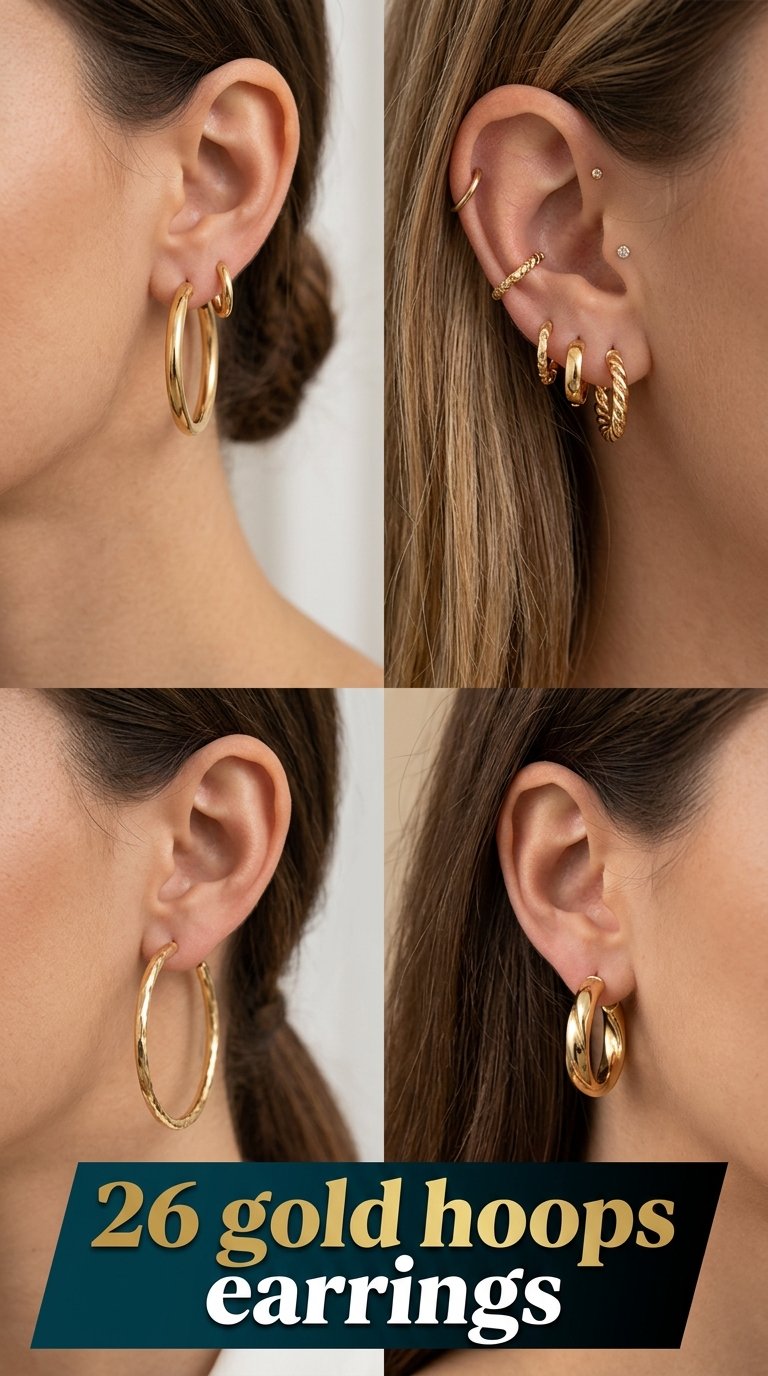 gold hoops earrings