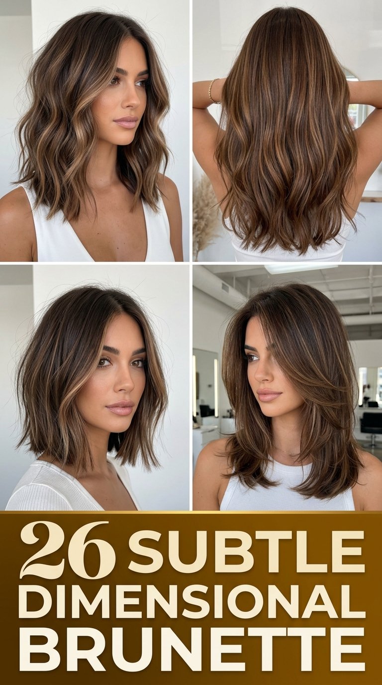 subtle dimensional brunette