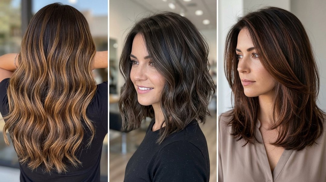 subtle dimensional brunette