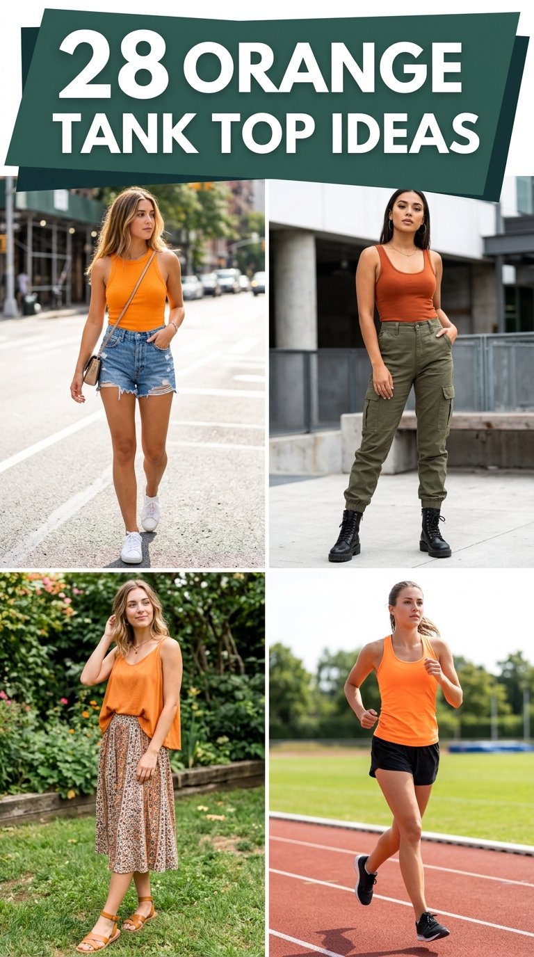 orange tank top Ideas