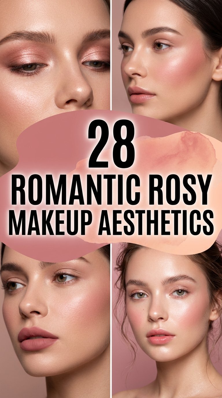 Romantic Rosy Makeup Aesthetics