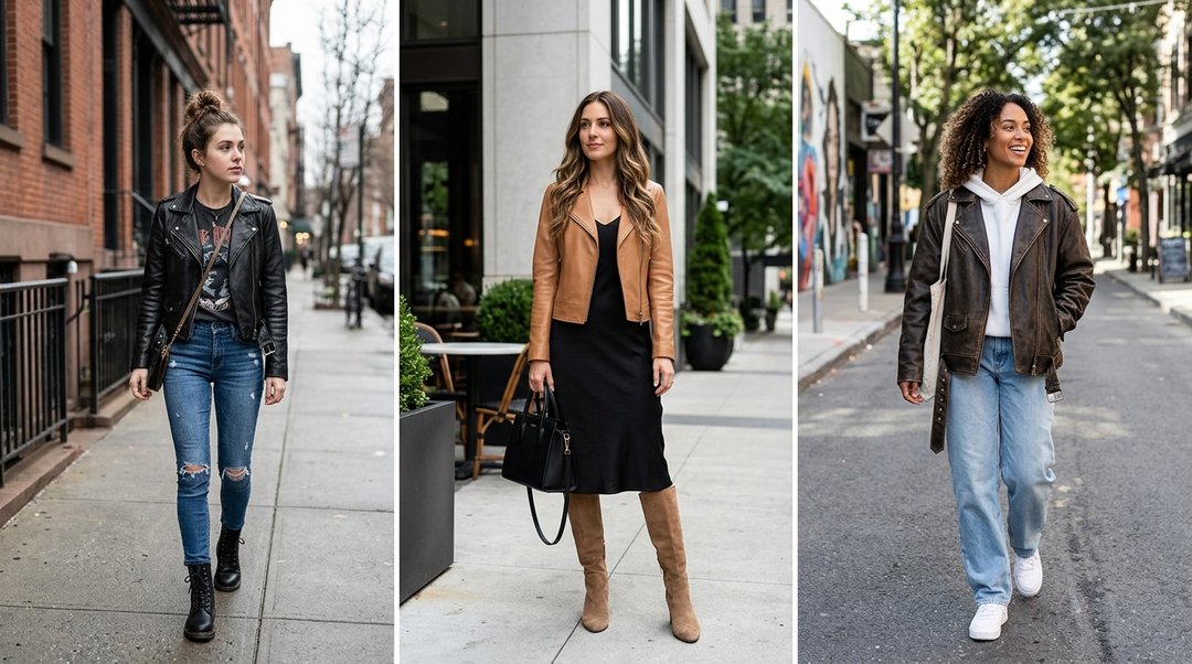 leather jacket outfit ideas