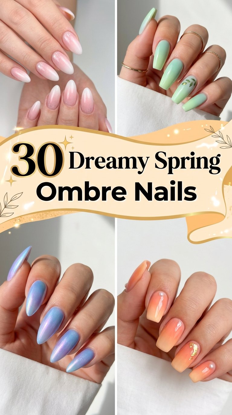 Dreamy Spring Ombre Nails