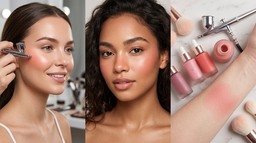 Airbrushed blush makeup trend