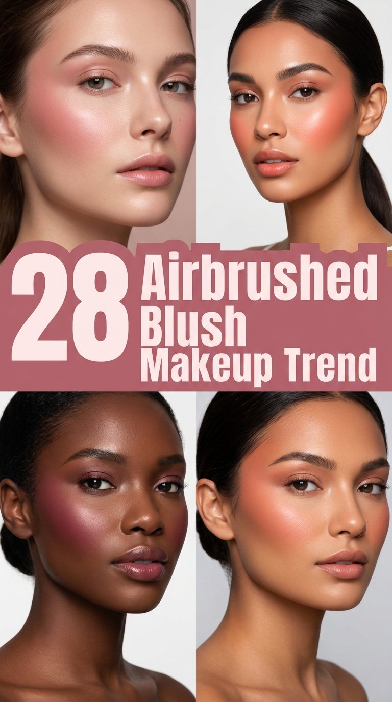 Airbrushed blush makeup trend