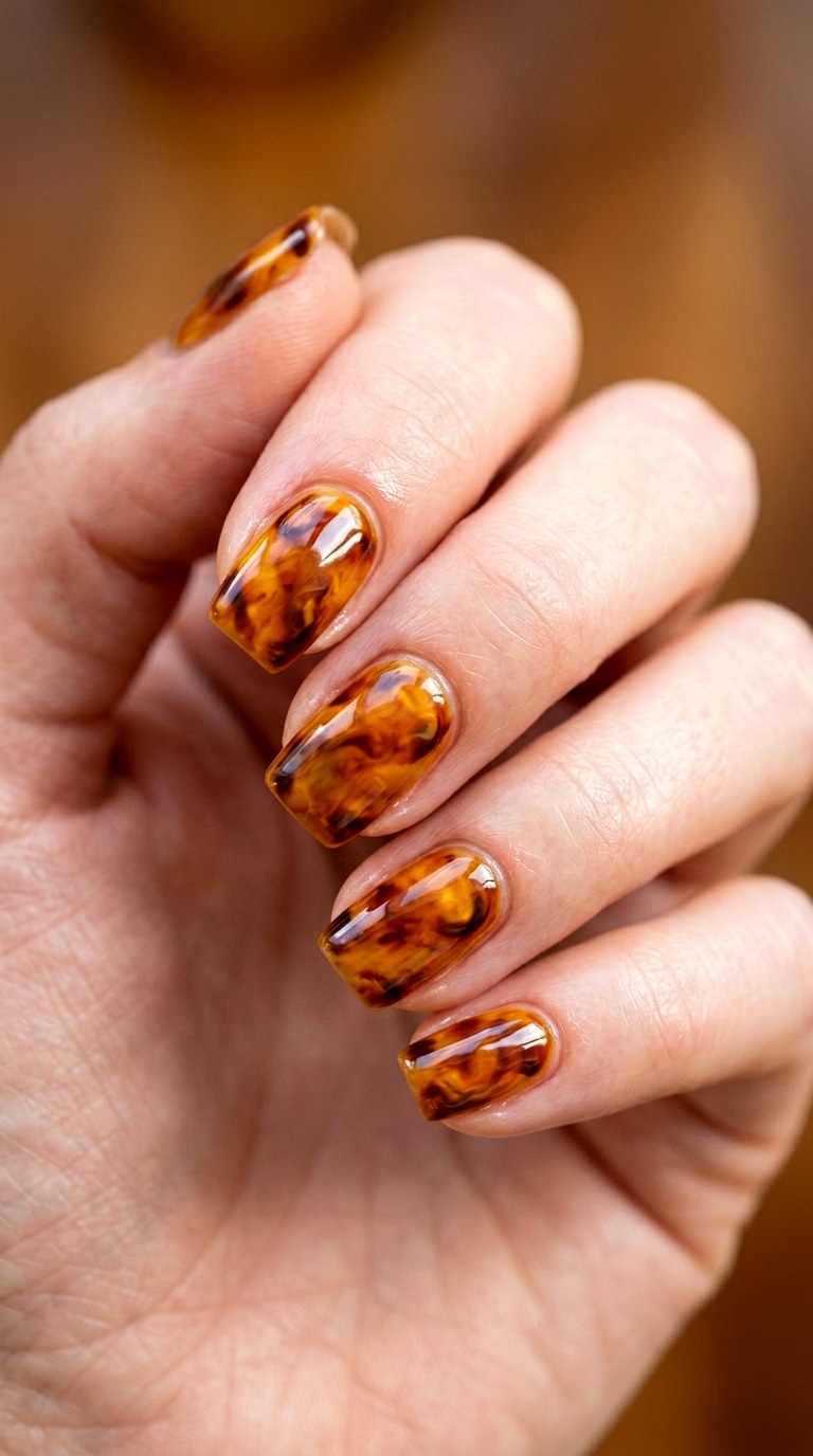 Amber Haze Tortoise Shell - 27 Cute Spring Color Street Nails