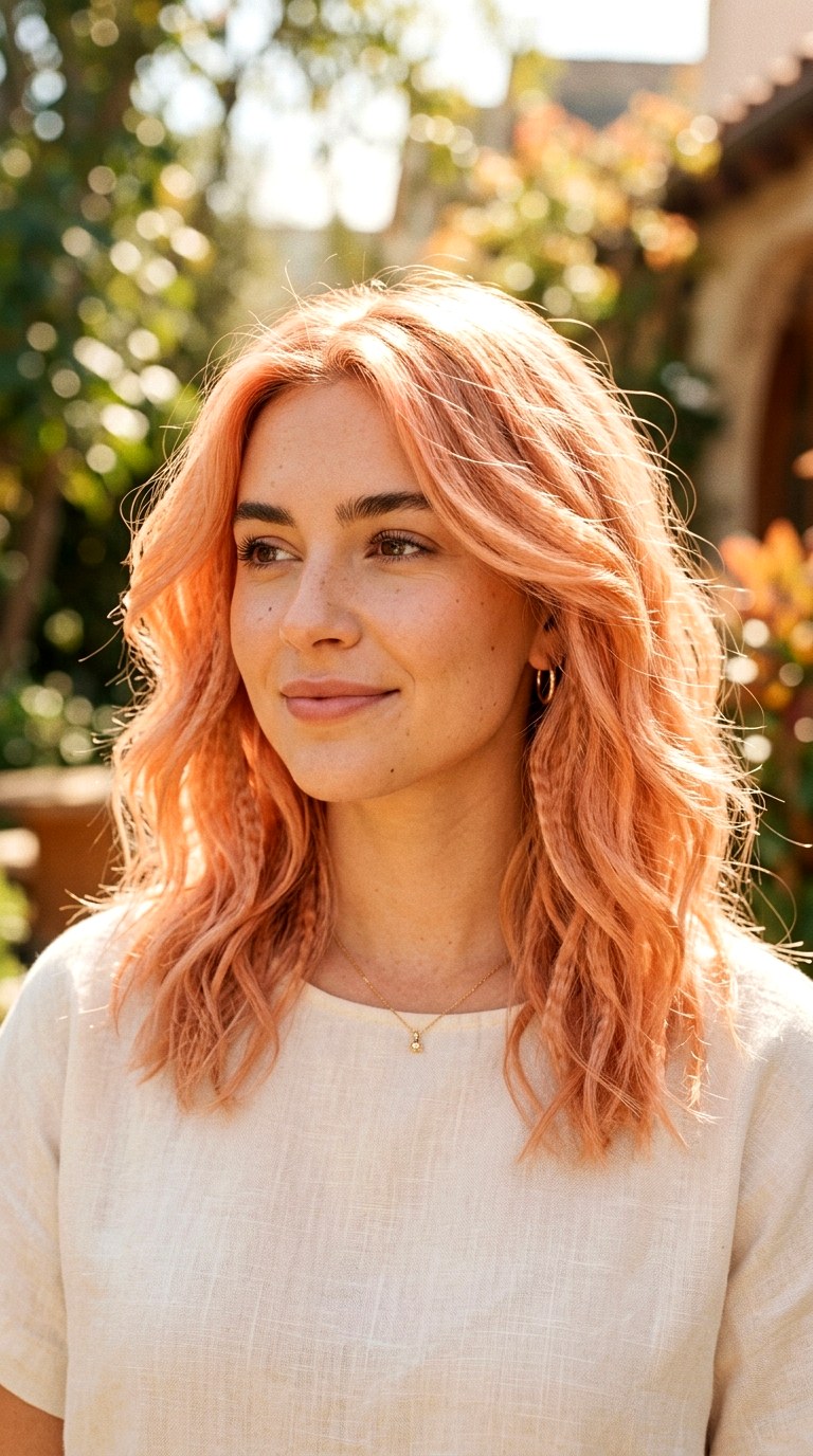 Apricot Blush - 27 hair color ideas