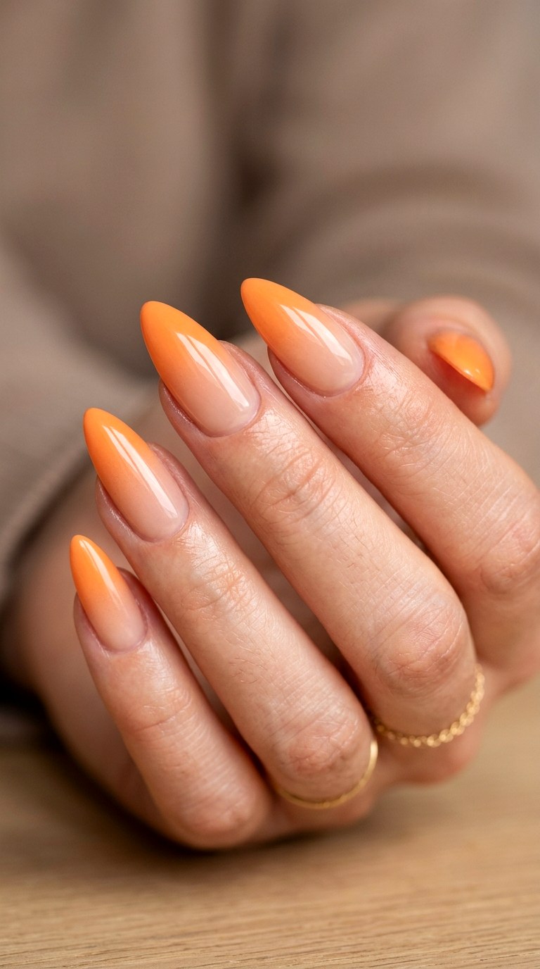 Apricot Sorbet Melting - 25 Elegant Spring Ombre Nails