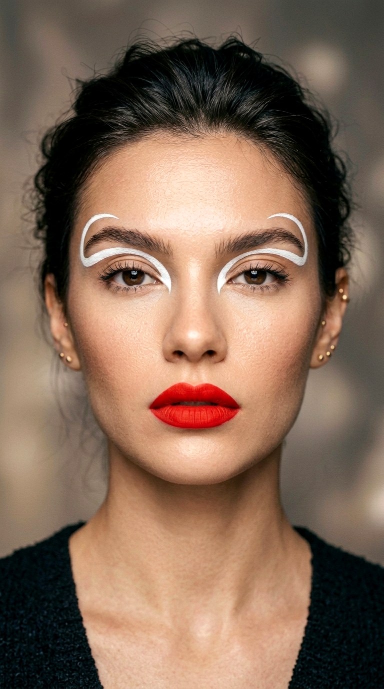 Artistic Editorial Swirl Makeup - 24 colorful makeup