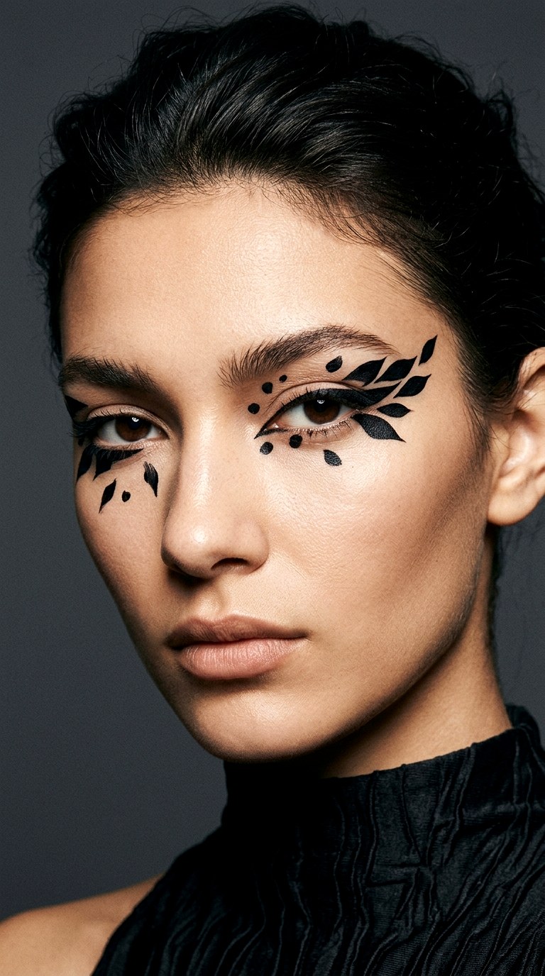 Asymmetrical Floating Petal Art - 22 Floating Petal Spring Eyeliner Dreamy Detached Shapes Inspired by Blooming Garden Energy