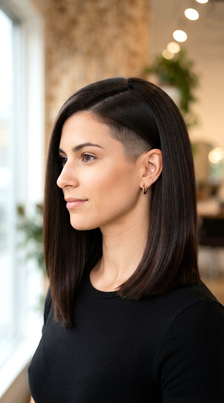 Asymmetrical Lob For Thick Hair Control - 20 asymmetrical lob