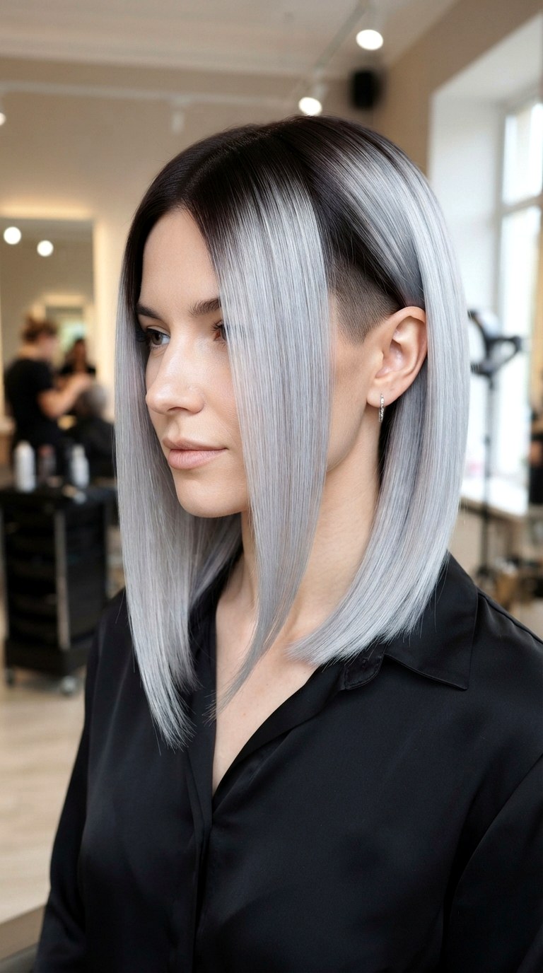 Asymmetrical Lob With Shadow Roots - 20 asymmetrical lob