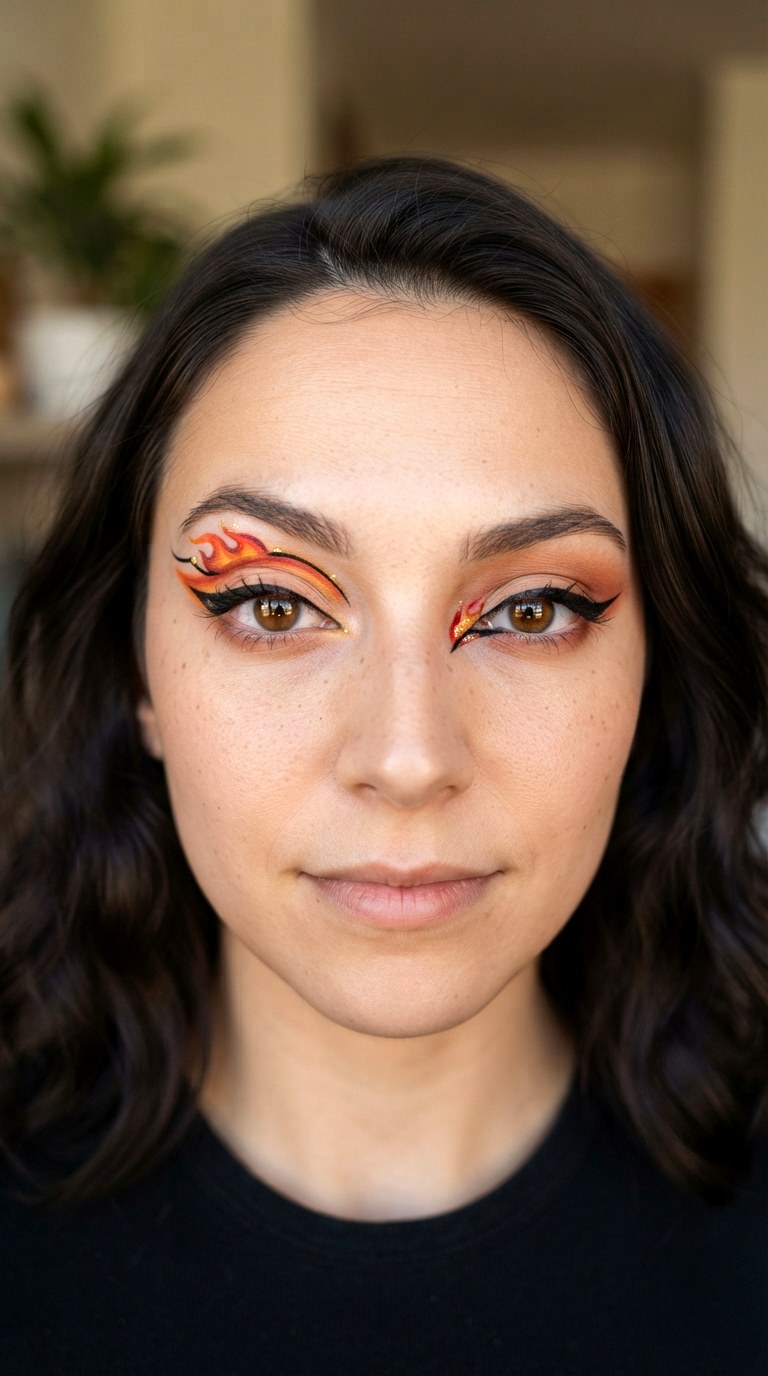 Asymmetrical Matching Twin Flames makeup eyeliner - 27 makeup eyeliner