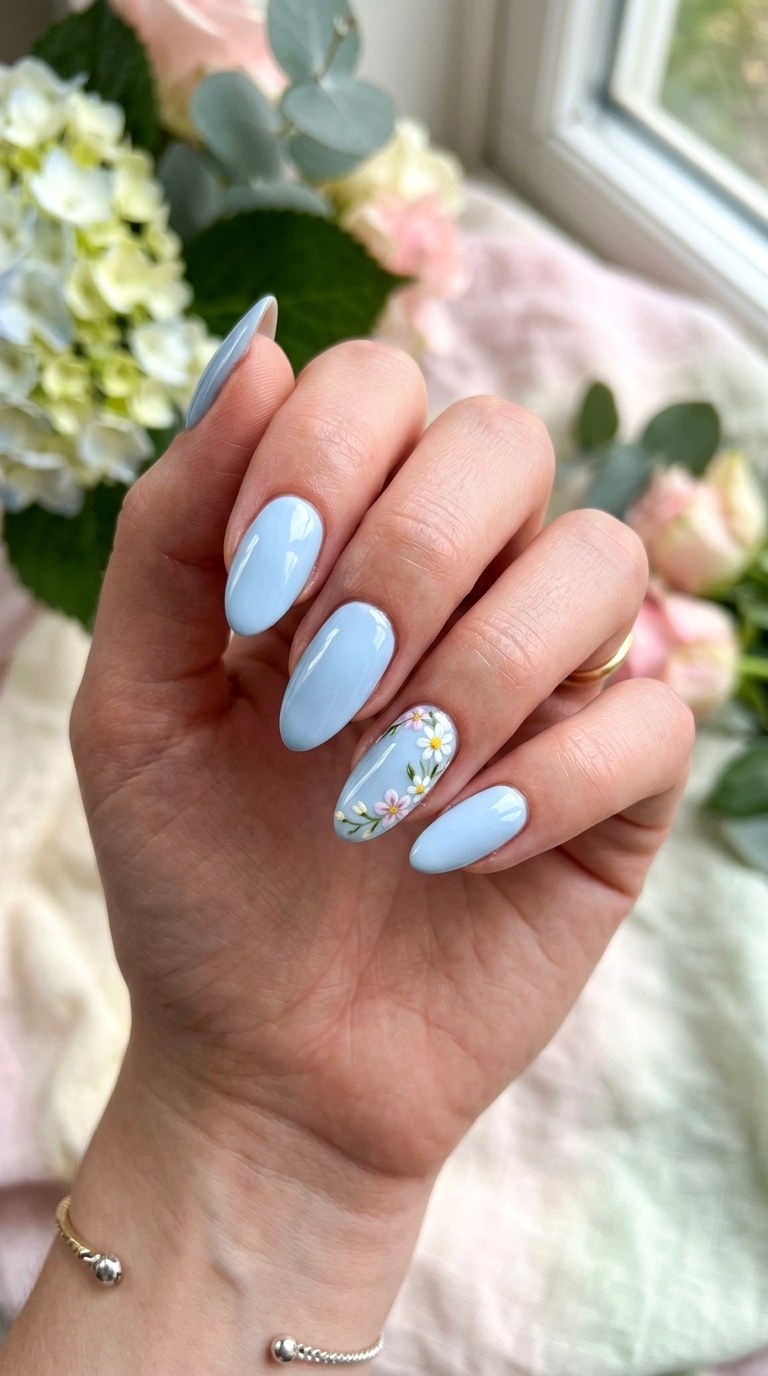 Baby Blue Bliss - 22 Spring Nail Inspiration Ideas for Your Next Manicure