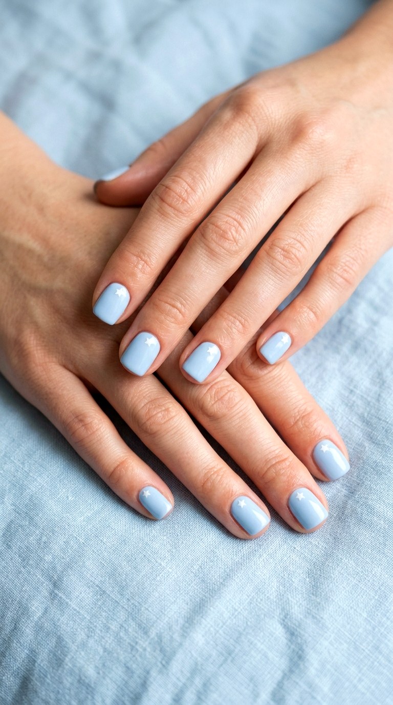 Baby Blue Minimalist Nails - 27 Viral Spring Nail Trends Everyone Is Obsessed With