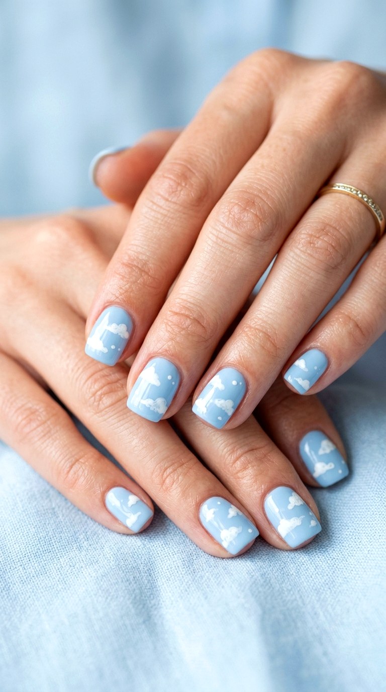 Baby Blue Nails - 30 Gorgeous Spring Nail Designs That Are Trending Right Now