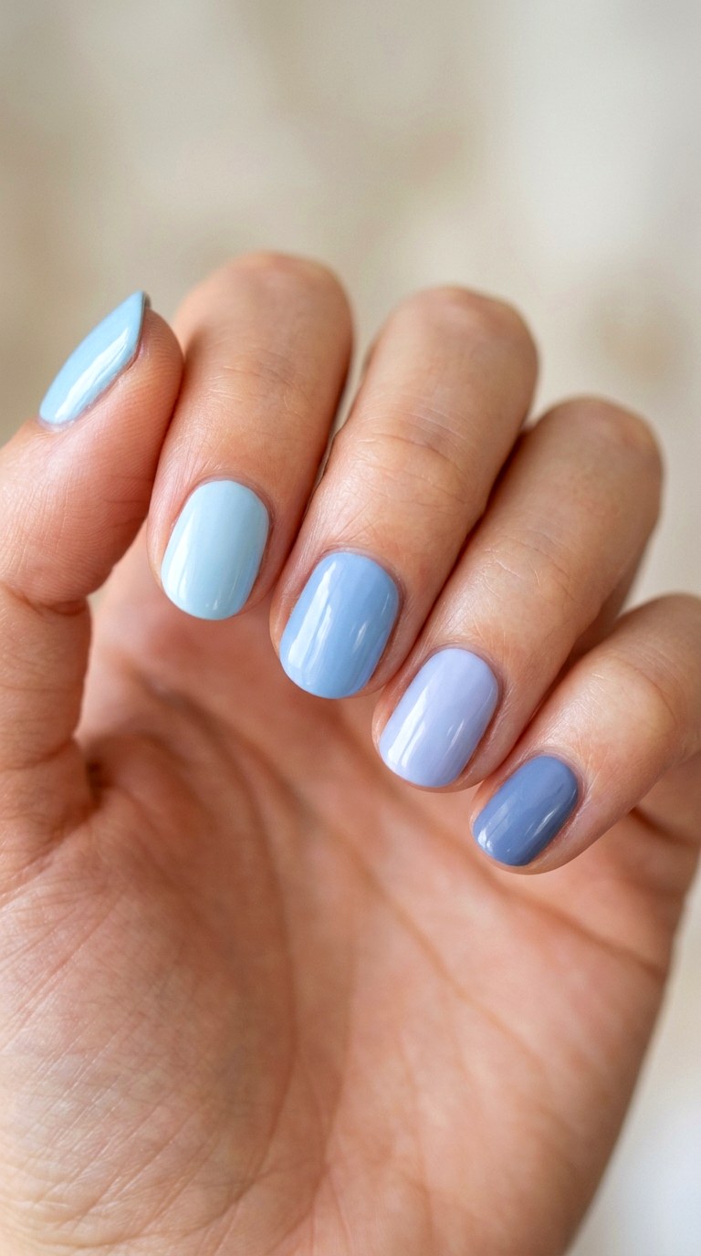 Baby Blue Skittle Mix - 28 Quick Spring Color Street Nails