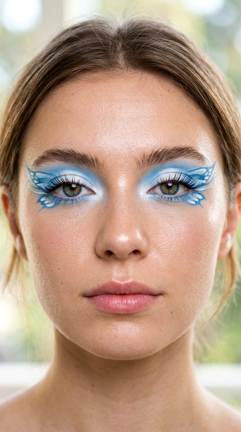 Baby Blue Sky Flutter Eyes - 27 Butterfly Pastel Eye Makeup
