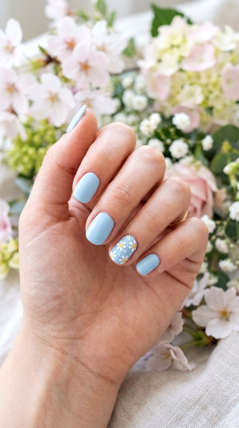 Baby Blue - 20 Spring Nail Colors That Will Instantly Brighten Your Look