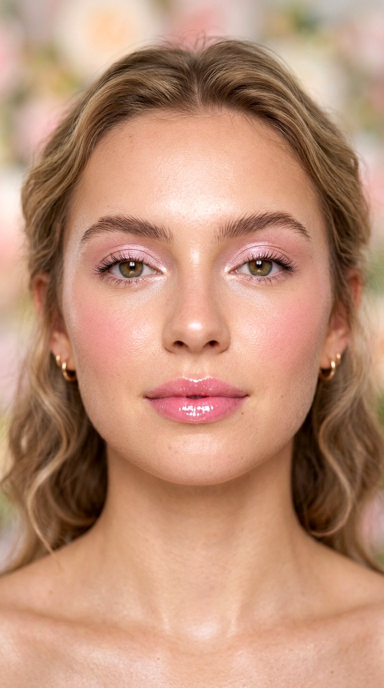 Baby Pink Gloss Makeup - 25 Ethereal Glow Makeup Look Ideas Trending in 2026