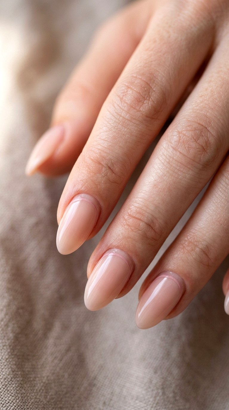 Barely Pink Contour Striping - 29 Fine-Line Spring Acrylic Nails