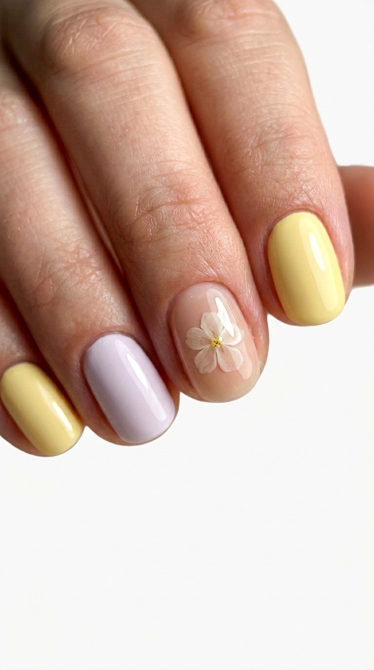 Barely There Bloom Accents - 23 Pastel Spring Multicolor Nails