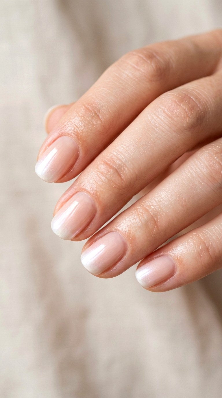 Barely There Nude to Luminous Pearl - 24 Light Spring Ombre Nails