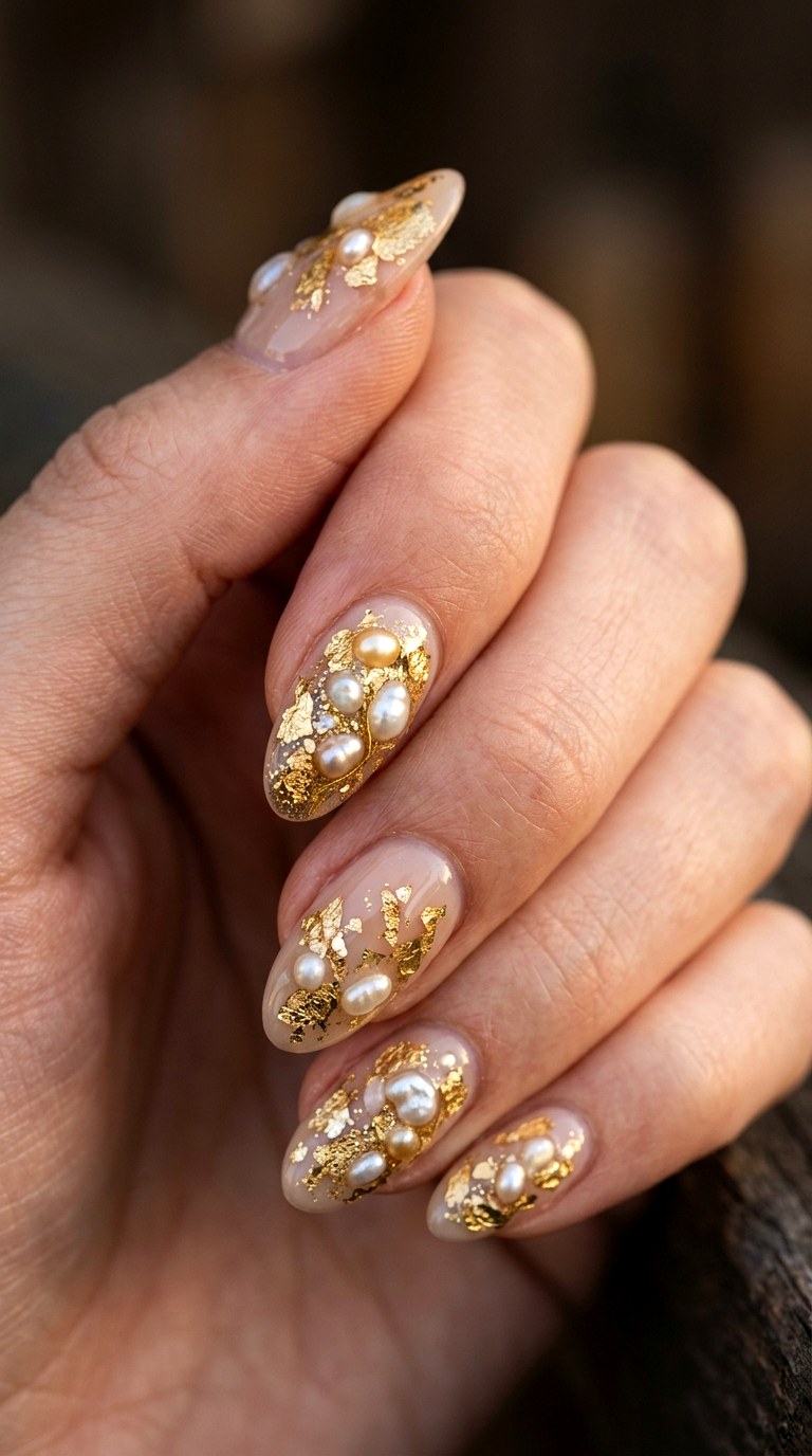 Baroque Gold Scraps - 22 Funky Spring Colorful Junk Nails