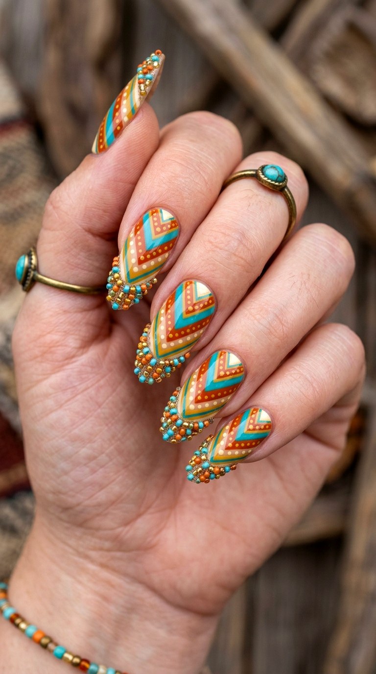 Beaded Bohemian Tribe - 27 Festival Spring Colorful Junk Nails