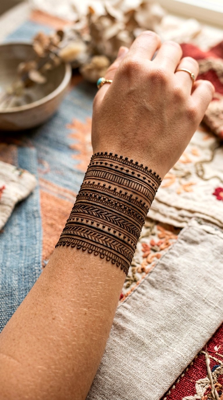 Beaded Bracelet Illusion - 24 henna designs easy
