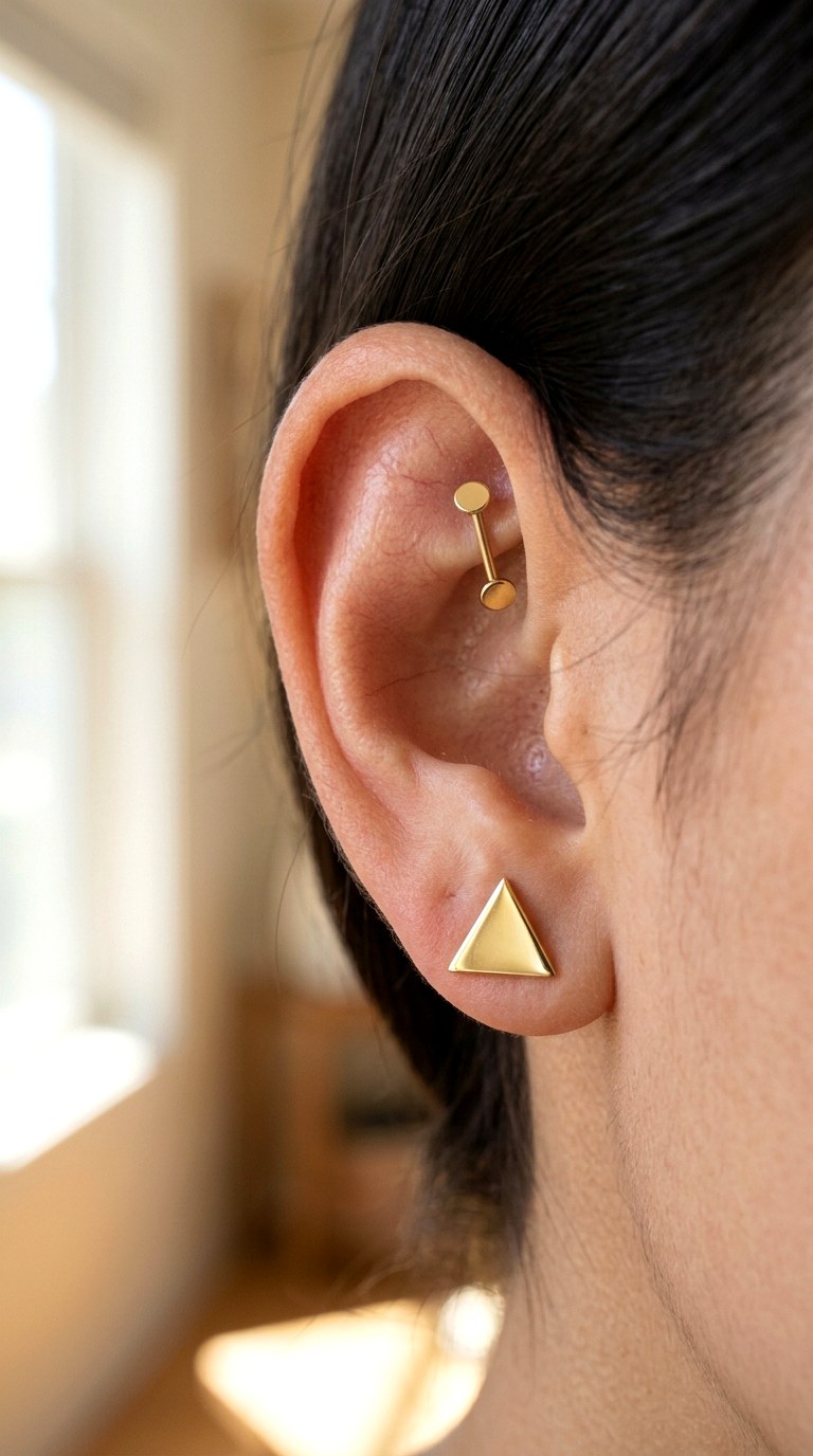 Bee and Honeycomb Theme Pair Gold Earnings - 27 earring stacks gold
