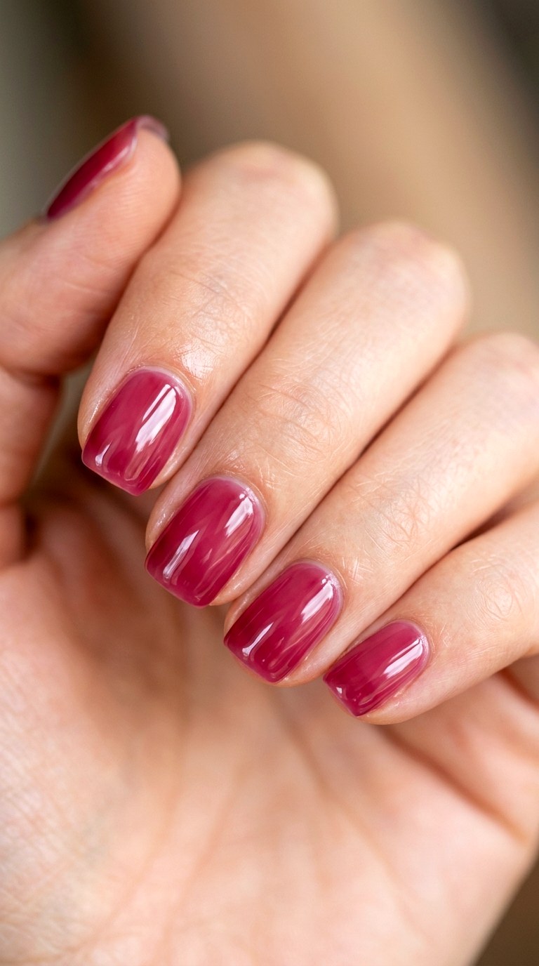 Berry Gloss Jelly Nails - 28 Gorgeous Spring Color Street Nails