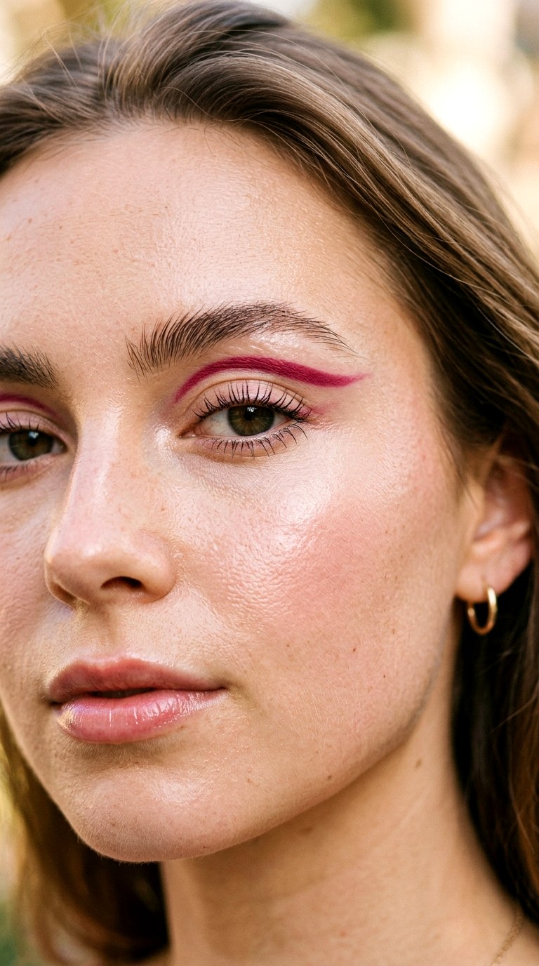 Berry Pink Floating Crease - 21 Summer Colorful Eye Makeup 2026 Ideas
