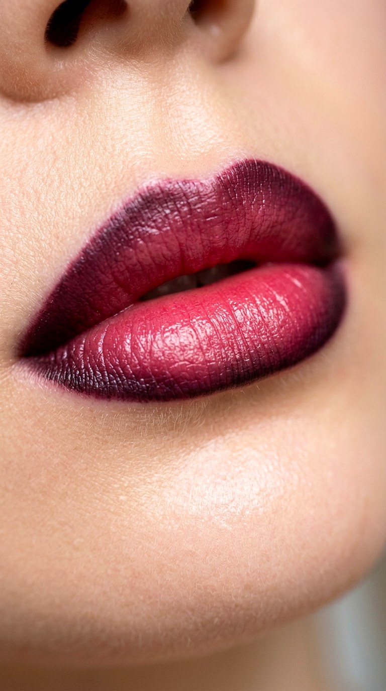 Berry Wine Lip Contour - 25 colorful makeup ideas