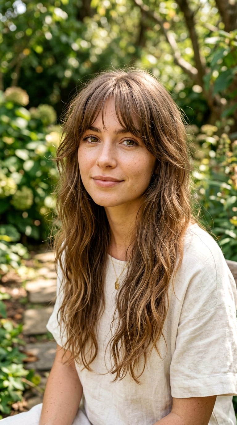 Birkin Bangs with Long Hair - 29 hairstyle ideas