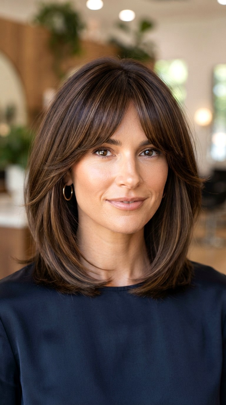 Blended Lob Bangs - 30 bangs hairstyles