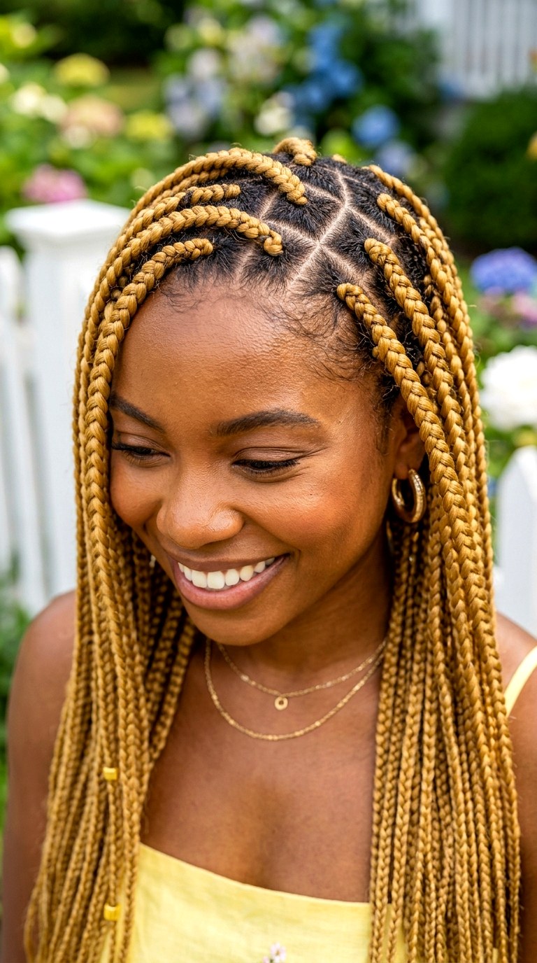 Blonde Honeycomb Braids - 27 braided hairstyles for black women