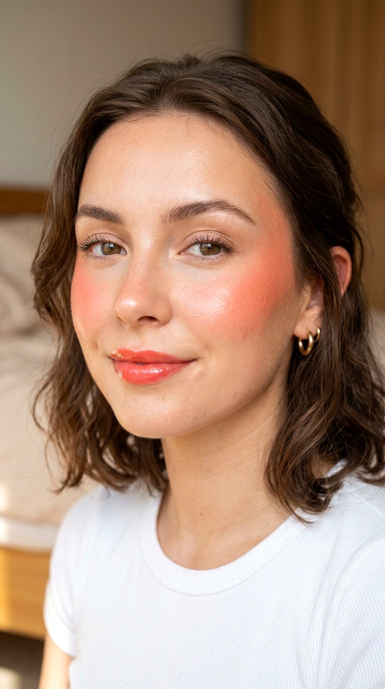 Blooming Coral Cheeks - 20 Fresh Bloom Beauty Trend 2026
