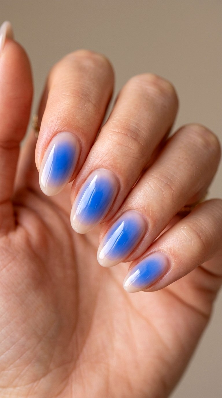 Blue Aura Nail Art - 30 pastel spring ombre nails