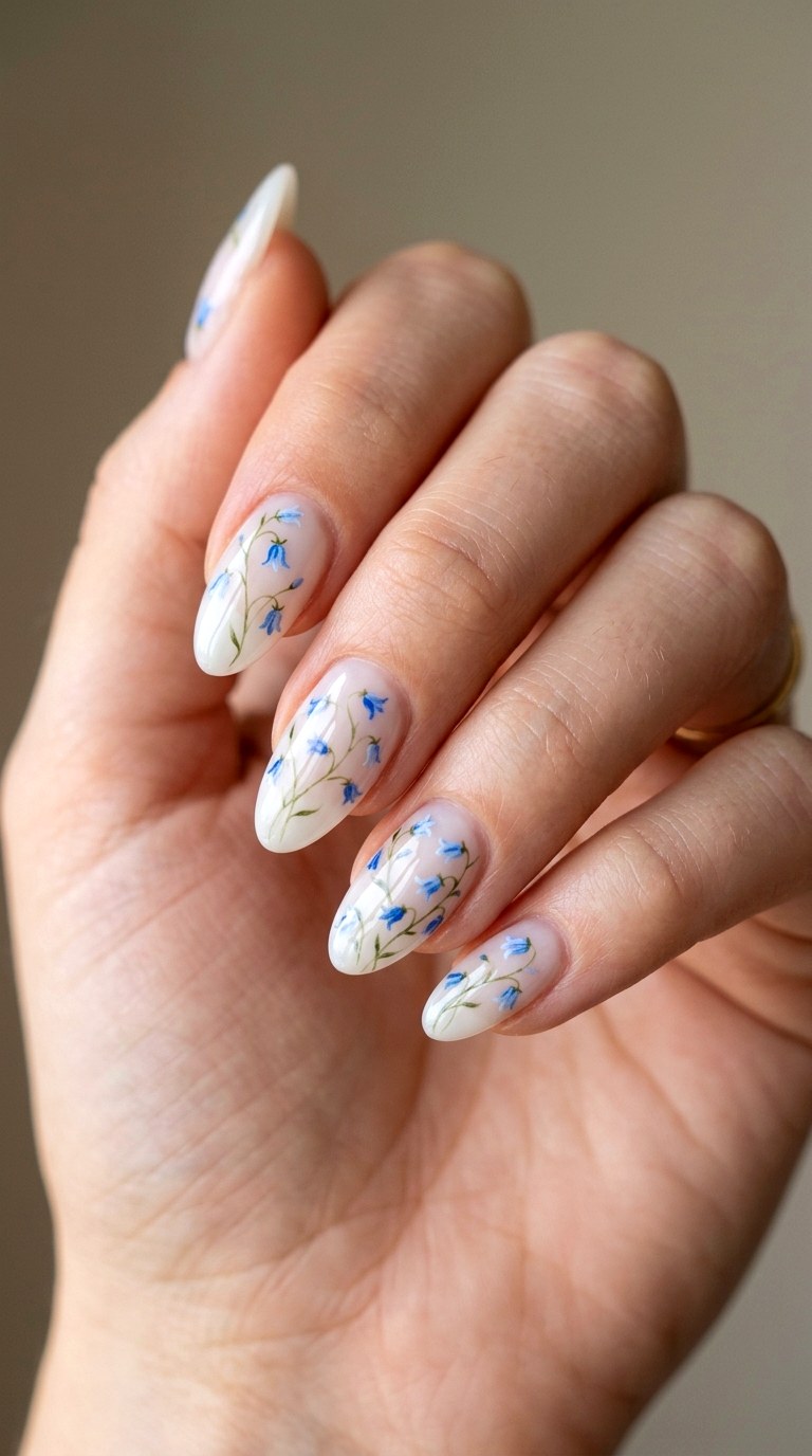 Bluebell Meadow Translucence - 27 Charming Spring Acrylic Nails
